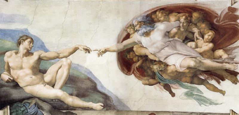 Michelangelo Buonarroti The Creation of Adam France oil painting art